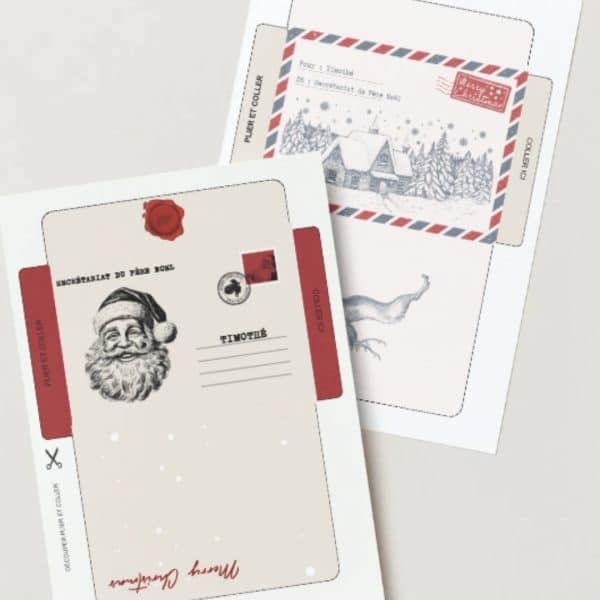 Kit Lettre annonce arrivée ou retour des lutins