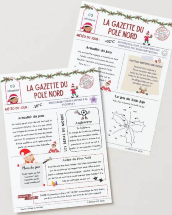 gazette du pôle nord lutin farceur 2025 pdf a imprimer